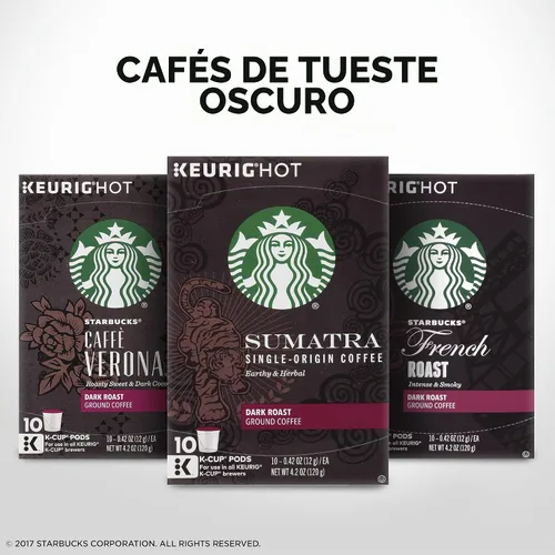 Vista 4 de Starbucks Cápsulas de café K-Cup Black Coffee - Paquete variado para cafeteras Keurig, 6 cajas (60 cápsulas en total) y cápsulas de café K-Cup
