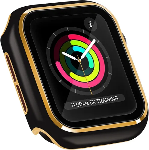 Vista 9 de ORIbox Funda rígida de policarbonato con protector de pantalla de vidrio templado compatible con Apple Watch Series 6, Apple Watch Series 5, Apple