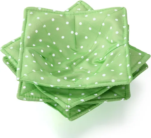 Vista 17 de Cunhill 4 Piezas Soportes Acogedores de Algodón para Tazones de Microondas para Comida Caliente Almohadillas Calientes Agarraderas para Tazones