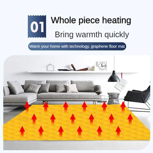 Vista 3 de Alfombra portátil con calefacción eléctrica desmontable para suelo eléctrico clásico rústico calentador eléctrico para uso diario
