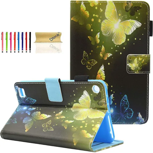 Vista 13 de Dteck - Funda para tablet Kindle Fire 7, funda protectora completa con función atril ajustable y función de encendido y apagado automático