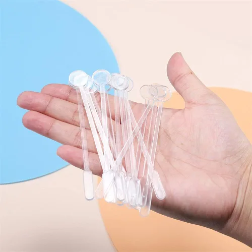 Vista 3 de Palillo de plástico para agitar, cuchara de polvo desechable, herramientas de fabricación de joyas hechas a mano para moldeo de resina epoxi UV