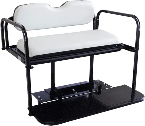 Vista 6 de Club Car DS (modelos 00.5-Up) Kit de asiento trasero abatible para carrito de golf con marco de acero