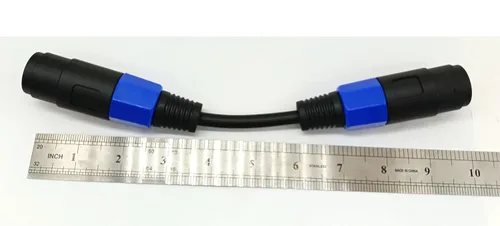 Vista 7 de Cable de altavoz, cable adaptador de audio Speakon hembra a hembra y cambiador de género para DJ/PA cable de altavoz con bloqueo giratorio de 7.9