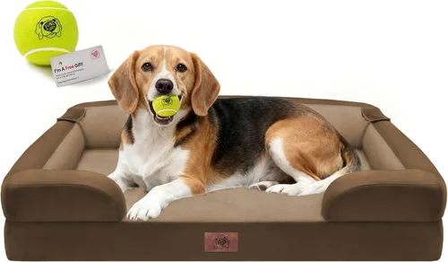 Vista 9 de Cama ortopédica impermeable para perros medianos y grandes Beige