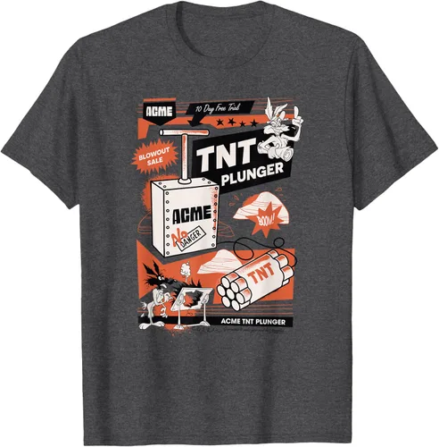 Vista 25 de Looney Tunes Wile E. Coyote - Camiseta de émbolo TNT, Blanco, S