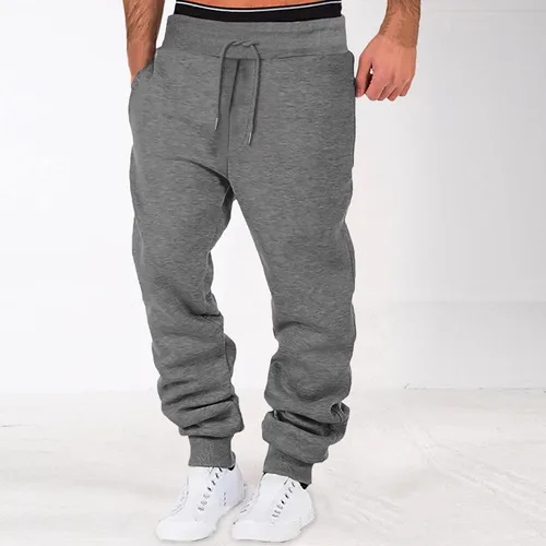 Vista 63 de Pantalones deportivos para hombre, pantalones de otoño e invierno y sólidos para hombres y hombres, cómodos con múltiples bolsillos