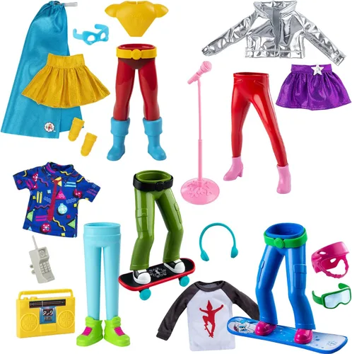 Vista 3 de The Elf on The Shelf Juego completo Magi-Freez: héroe Polar Power, Swish & Sleigh Snowboarder, estrella del pop, patinadora Holly Jolly Ollie