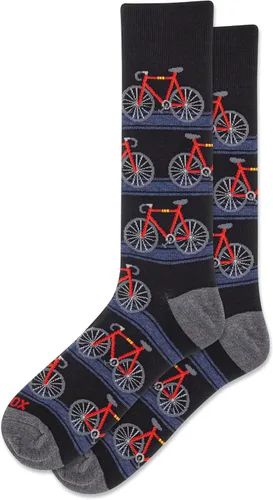 Vista 19 de Hot Sox Calcetines deportivos y atléticos divertidos para hombre, paquete de 1 par, regalos de moda novedosos y divertidos Por encima del par