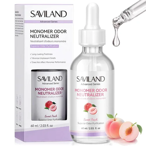 Vista 8 de SAVILAND - Neutralizador de olores de monómero con aroma a durazno para líquido acrílico, 1.0 fl oz