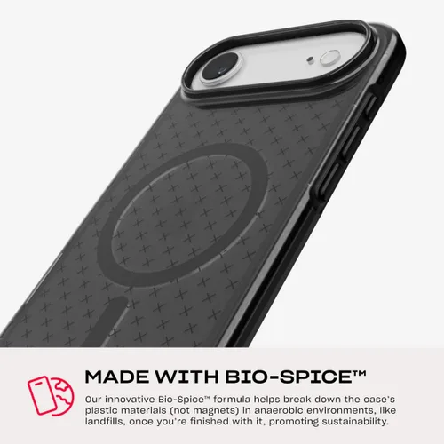 Vista 10 de Tech21 EvoCheck - Funda protectora delgada para iPhone 17 Air, color ahumado/negro, protección contra impactos, compatible con MagSafe