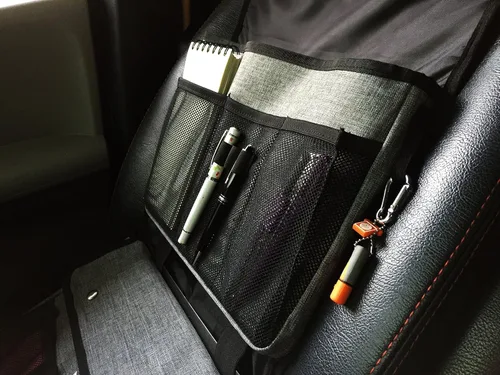 Vista 7 de Asiento delantero - Organizador de asiento de pasajero por PF™, se convierte en una bolsa, mantén todo en tus autos, furgonetas, camiones organizados