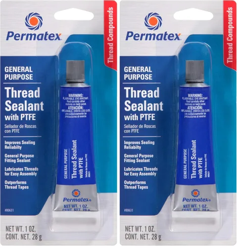 Vista 2 de Permatex 80631 Sellador de hilos con PTFE, 1 oz., Blanco