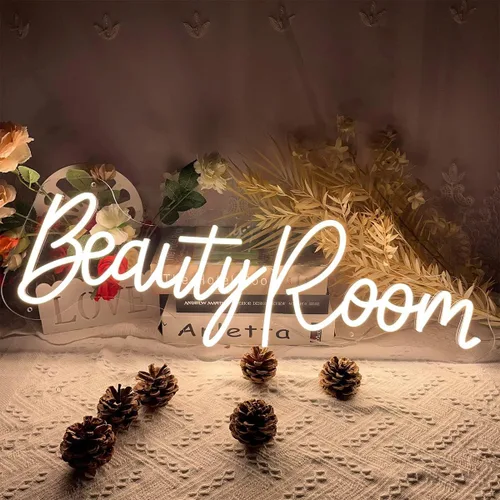 Vista 2 de Letrero de neón para sala de belleza para spa, sala de belleza, cejas de uñas, estudio de salón LED, decoración de arte de pared para tiendas