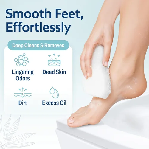 Vista 6 de HartFelt El paquete de cuidado de la piel incluye 2 esponjas faciales de cada uno, 2 esponjas corporales y de pies para exfoliar y eliminar la piel