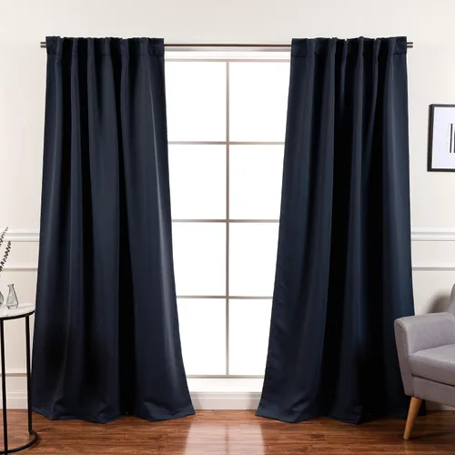 Vista 40 de Best Home Fashion Paneles de cortinas opacas de alta calidad, con aislamiento térmico sólido, cortinas opacas para tratamiento de ventanas