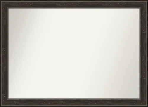 Vista 60 de Amanti Art Espejo de baño marrón para sobre el fregadero, 24 x 24 pulgadas, espejo de tocador cuadrado marrón Caleb, marco de madera rústica