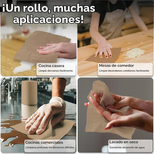 Vista 5 de Restaurantware - Rollo de toalla de papel kraft de 1 capa, 600 pies x 8 pulgadas, 1 unidad