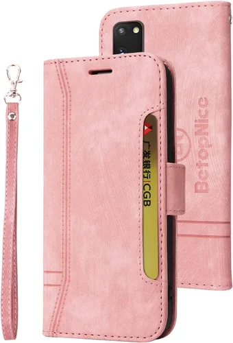 Vista 46 de Funda tipo cartera para Samsung Galaxy S20, piel sintética, con función atril, ranuras para tarjetas, funda plegable con tapa, funda protectora