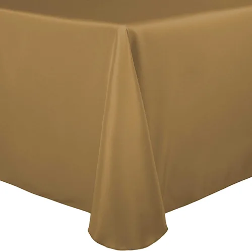 Vista 27 de Ultimate Textile Mantel ovalado de lino de poliéster de 60 x 102 pulgadas, color marrón cobre