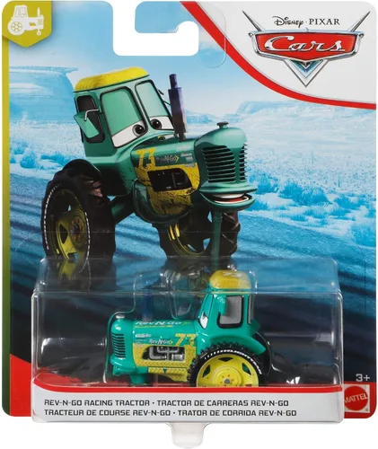 Vista 5 de Disney Cars Toys Rev-N-Go Tractor de carreras