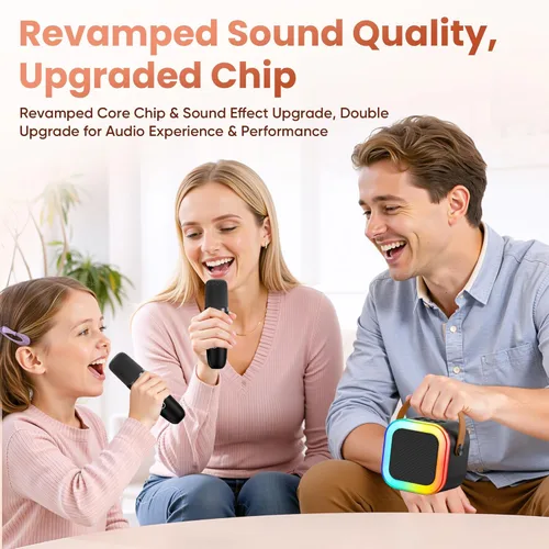 Vista 9 de Mini máquina de karaoke para niños y adultos, 2026, los mejores regalos de cumpleaños para niñas y niños de 3, 4, 5, 6, 7, 8 años, juguetes
