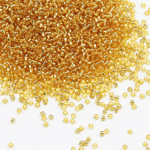 Vista 18 de Cuentas de Semilla de Vidrio Transparentes con Línea Plateada Tamaño 8/0 Artesanías Cuentas de Semilla de Cristal de 3 mm para Hacer Joyas