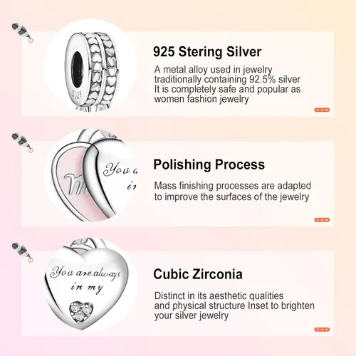 Vista 5 de Annmors Charms for Bracelets Family Animal Safety Chains Nature Dangle for Women Bracelets & Necklace Pendant