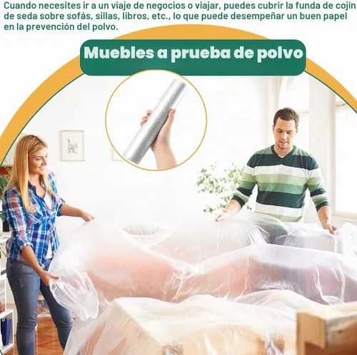 Vista 5 de Wesiti - Cojín para tapicería de película de seda, 79 pulgadas x 22 yardas