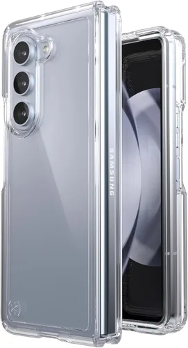 Vista 4 de Speck Funda para Samsung Galaxy Z Fold 5, plegable, resistente a los arañazos y a las caídas, funda transparente antiamarillamiento para Galaxy Z