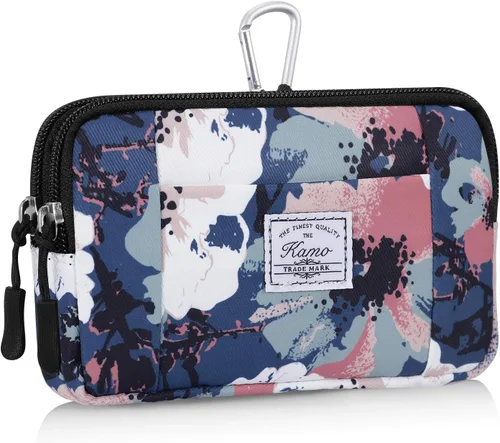 Vista 16 de KAMO Funda multiusos de lona horizontal para smartphone, funda para teléfono celular con asa para cinturón, bolsas de cinturón para mujeres, funda