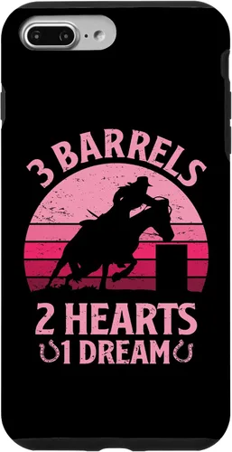 Vista 12 de iPhone 16 3 Barrels 2 Hearts 1 Dream Barrel Racer Barrel Racing Rodeo Case