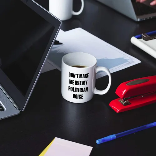 Vista 6 de Taza de político, regalo divertido para legislador, senador, idea de presente, congresista, estadista, pol, compañero de trabajo, cita diciendo