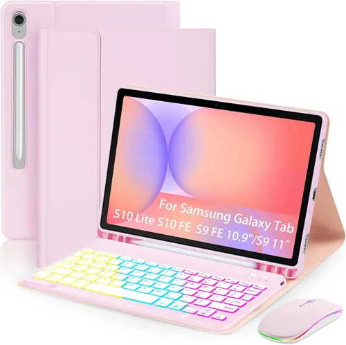 Vista 12 de EAMPANG Funda con teclado Trackpad Mouse para Samsung Galaxy Tab S10+ Plus/S9 FE+ Plus/S9+ Plus/S8+ Plus/S7 FE/S7+ Plus 12.4 pulgadas, Smart