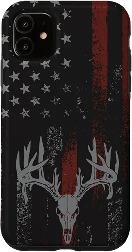 Vista 8 de Funda para iPhone 16 con la bandera americana de cola blanca ciervo Buck Hunting USA FLAG Hunter