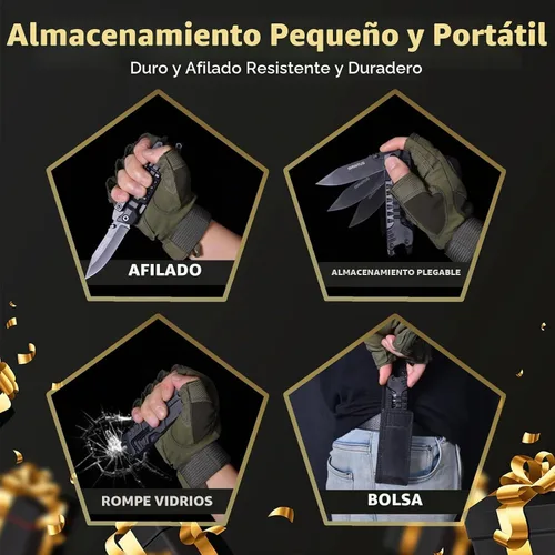 Vista 7 de Regalos de multiherramienta para hombres, rellenos de calcetines de Navidad para papá de hija e hijo, cuchillo multiherramienta 17 en 1 EDC,
