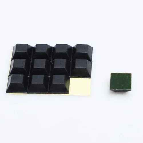 Vista 3 de uxcell Almohadillas de goma autoadhesivas cuadradas para muebles12mmx12mmx6mm 12 en 1