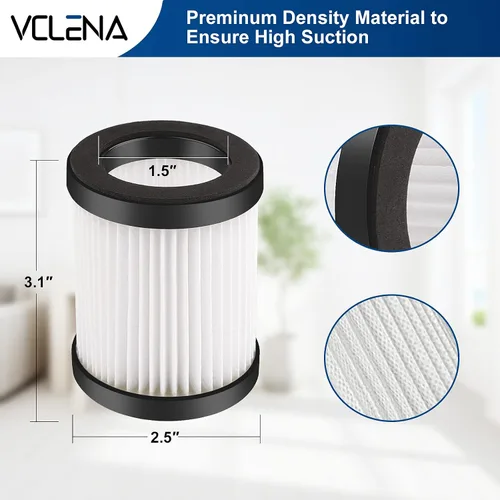 Vista 4 de XL-618A - Fliter de repuesto para aspiradora inalámbrica Moosoo XL-618A M8-PRO, 8 unidades Cordless Vacuum filter replacement , Washable, 8 Pack