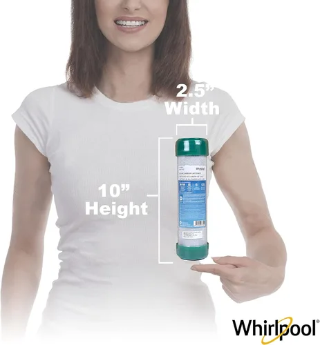 Vista 3 de Whirlpool Filtro de bloque de carbono Undersink WHKF-DB2, clasificación de 0.5 micrones que reduce mercurio, plomo, quistes, asbesto, vida útil de 6