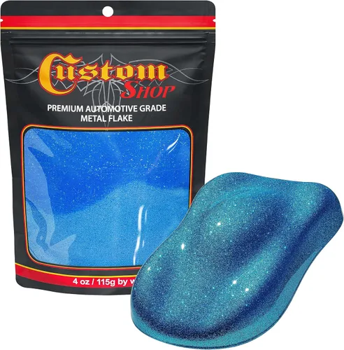Vista 37 de Custom Shop - Purpurina metálica para pintura automotriz, oro brillante, 4 oz, micro escamas de metal de 0.004" para pintura de automóviles, aditivo