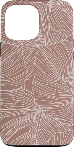 Vista 24 de Modern Minimal Neutral Tropical Monstera Leaf (Terracotta) Case for iPhone 17