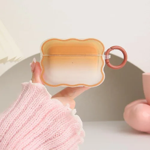 Vista 22 de Funda compatible con Apple AirPods Pro de 2 generación 2022, bonito diseño de ondas, a prueba de golpes, suave y transparente, protector AirPods