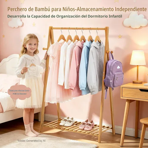 Vista 3 de Estante de ropa de los niños pequeños estantes de ropa de bebé