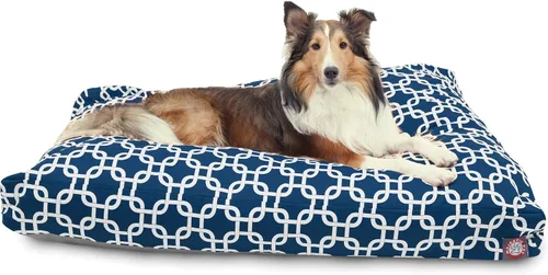 Vista 43 de Majestic Pet Cama para perro de espuma viscoelástica triturada, pequeña con funda extraíble lavable, cama ortopédica rectangular para perros, cama