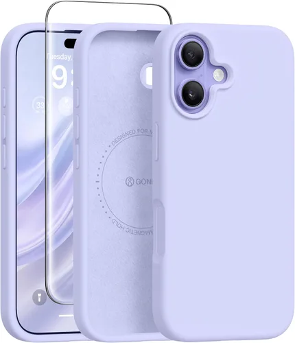 Vista 164 de GONEZ Funda magnética para iPhone 12 Case / 12 Pro Case, compatible con MagSafe, [protector de pantalla + protector de lente de cámara], funda