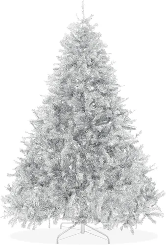 Vista 17 de Árbol de Navidad artificial Casafield de abeto negro de 6 pies con soporte de metal resistente