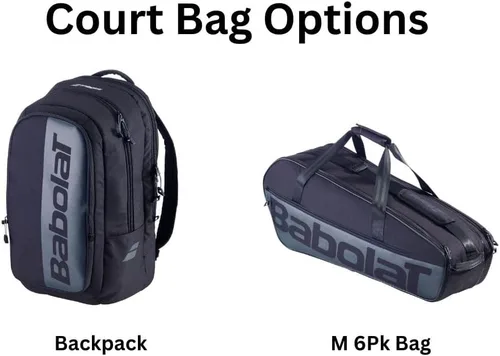 Vista 4 de Babolat Pure Strike Junior - Raqueta de tenis de 4ª generación de 26 pulgadas (gris carbón) con tu elección de color de cuerda