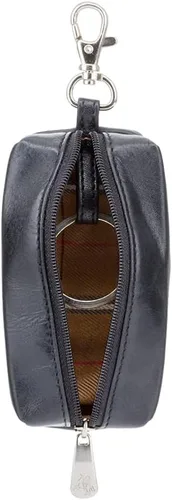 Vista 3 de Visconti MZ18 Monza - Llavero de piel auténtica con cremallera, Negro -, Visconti Mz18 Monza - Llavero de piel auténtica con cremallera