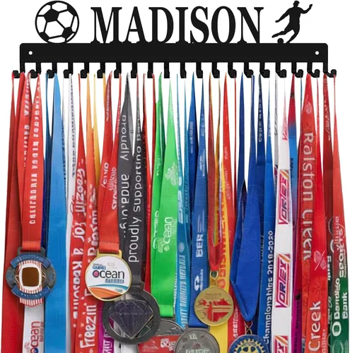 Vista 24 de Medal Hanger Display Rack-Wall Mount Steel for 63+ Medals Easy to Install