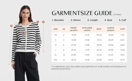 Vista 6 de GOELIA Women's Short Cardigan Sweater Blazer, Crewneck Button Up Knit Sweaters